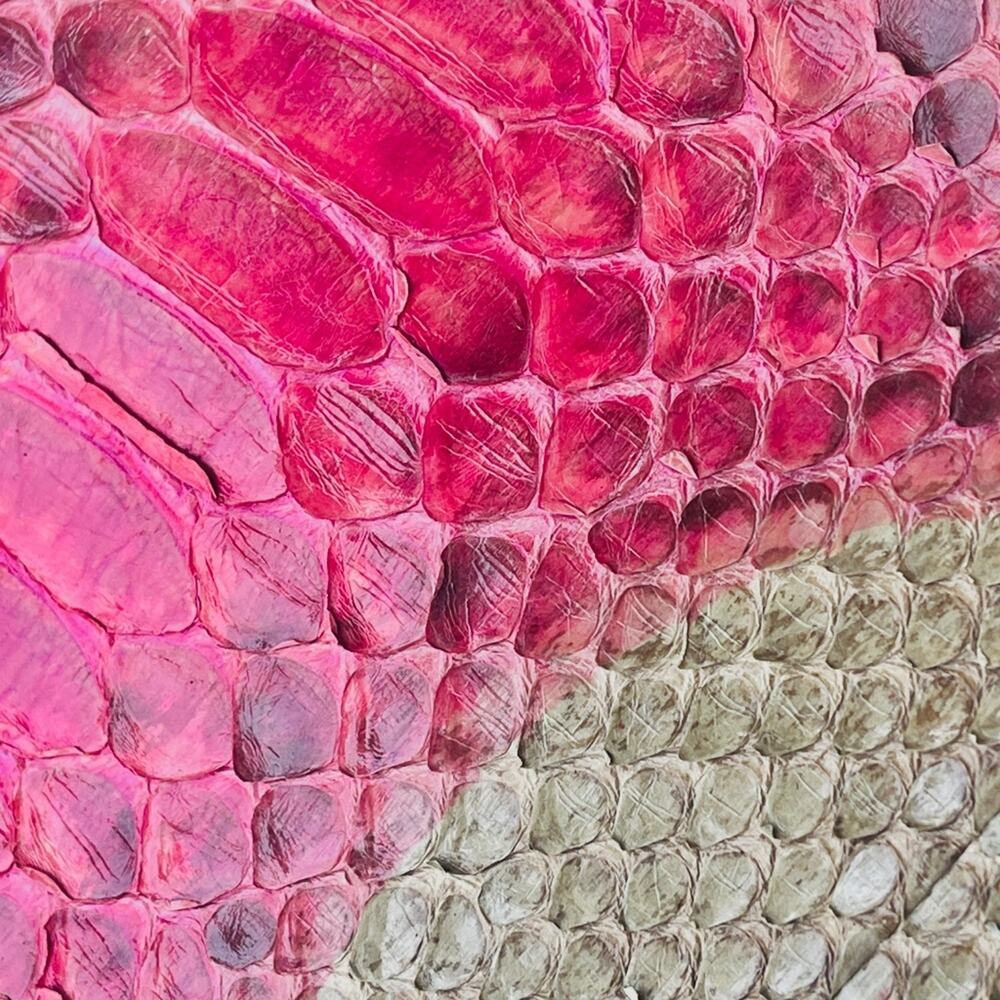 Rare Italian Python Top Handle Bag by Dee Ocleppo • Palm Beach Collection - Picture 9 of 16